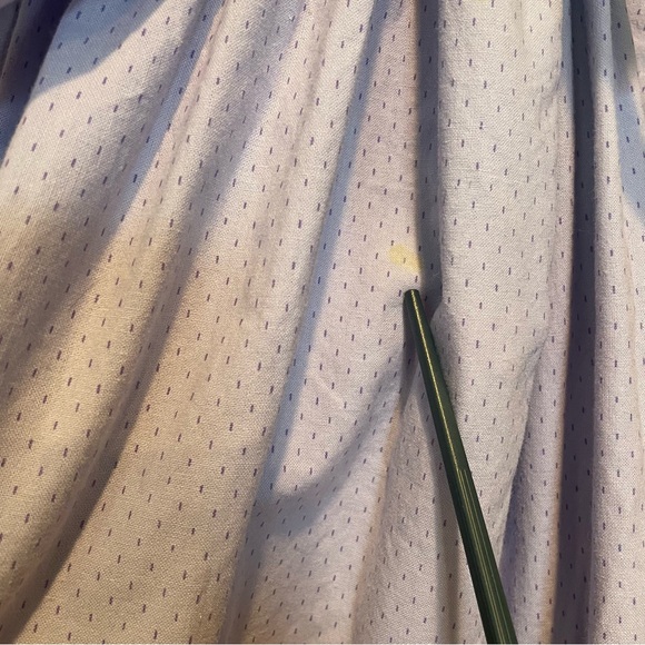 VTG Laura Ashley 70s/80s Lavender Dotted Long Sleeve Prairie Midi Dress - Picture 3 of 10